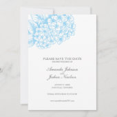 Blue Hydrangea Save the Date (Voorkant)