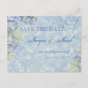 Blue Hydrangea, Save the Date Briefkaart