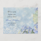 Blue Hydrangea, Save the Date Briefkaart (Achterkant)