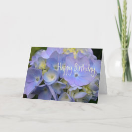 Blue Hydrangea Scripture Verjaardag Kaart