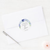 Blue Hydrangea Shower Favor Sticker (Envelop)