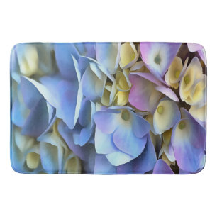 Blue Hydrangea Shrub Artistic Bossom Badmat