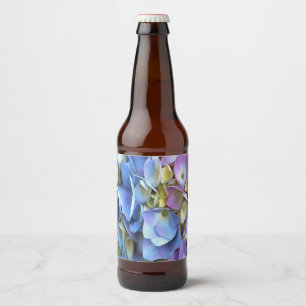 Blue Hydrangea Shrub Artistic Bossom Bier Etiket
