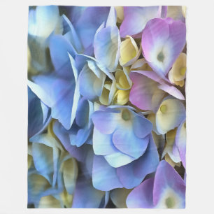 Blue Hydrangea Shrub Artistic Bossom Fleece Deken
