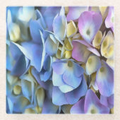 Blue Hydrangea Shrub Artistic Bossom Glazen Onderzetter (Voorkant)