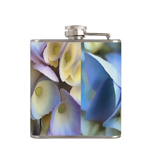 Blue Hydrangea Shrub Artistic Bossom Heupfles (Achterkant)