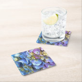 Blue Hydrangea Shrub Artistic Bossom Kartonnen Onderzetters (Insitu)