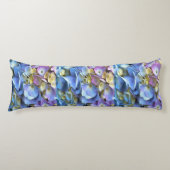 Blue Hydrangea Shrub Artistic Bossom Lichaamskussen (Voorkant)