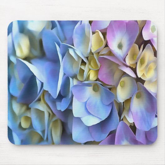 Blue Hydrangea Shrub Artistic Bossom Muismat (Voorkant)