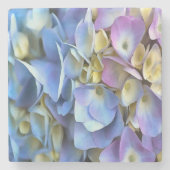 Blue Hydrangea Shrub Artistic Bossom Stenen Onderzetter (Voorkant)