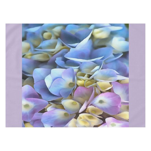 Blue Hydrangea Shrub Artistic Bossom Tafelkleed (Voorkant (Horizontaal))