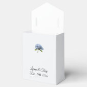 Blue Hydrangea Single Stem Theme Favor Box Bedankdoosjes (Geopend)