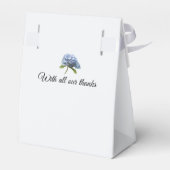 Blue Hydrangea Single Stem Theme Favor Box Bedankdoosjes (Achterkant)