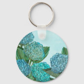 Blue Hydrangea Sleutelhanger (Voorkant)