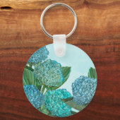 Blue Hydrangea Sleutelhanger (Voorkant)