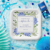 Blue Hydrangea Something Blue Before I Do Papieren Bordje (Feest)