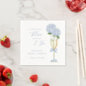 Blue Hydrangea Something Blue Personalized Servet (Insitu)