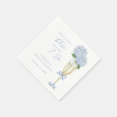 Blue Hydrangea Something Blue Personalized Servet (Hoek)