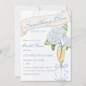 Blue Hydrangea Something Blue Vrijgezellenfeest Kaart (Voorkant)