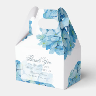 Blue Hydrangea Sophisticated Wedding Bedankdoosjes