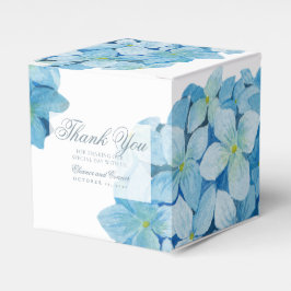 Blue Hydrangea Sophisticated Wedding Favor Box Bedankdoosjes