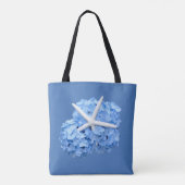 Blue Hydrangea Starfish Beach Wedding Gift Bag Tote Bag (Achterkant)