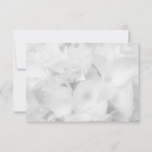 Blue Hydrangea Starfish Wedding RSVP Kaart (Achterkant)