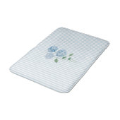 Blue Hydrangea Stripe Pattern Coastal Badmat (Gekanteld)