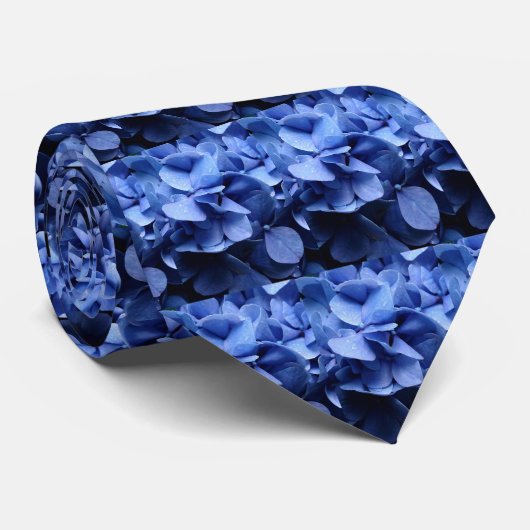 Blue Hydrangea Stropdas (Opgerold)