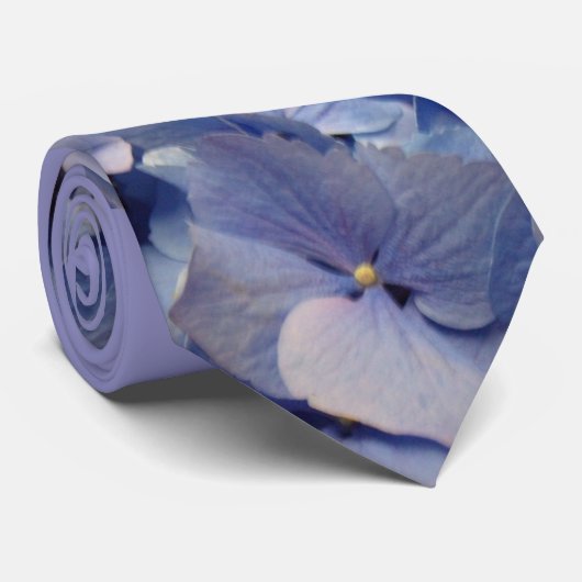 Blue Hydrangea Stropdas (Opgerold)