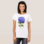Blue Hydrangea T-shirt (Voorkant volledig)