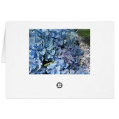 Blue Hydrangea Table Number Kaarten (Achterkant Horizontaal)