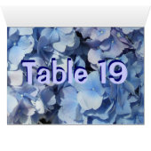 Blue Hydrangea Table Number Kaarten (Binnen Horizontaal (Onder))