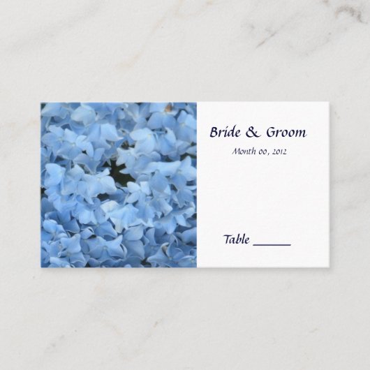 Blue Hydrangea Table Place Card Plaatskaartje (Voorkant)