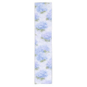 Blue Hydrangea Table Runner | Coastal Hamptons  Korte Tafelloper (Voorkant)