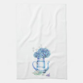 Blue Hydrangea Teapot Farmhouse Pastel Floral Theedoek (Verticaal)