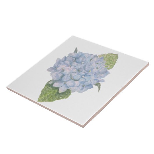 Blue Hydrangea Tegeltje (Zijkant)
