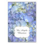 Blue Hydrangea Tented Place Cards Naam Kaart (Voorkant)