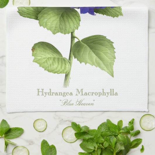 Blue Hydrangea Theedoek (Gevouwen)