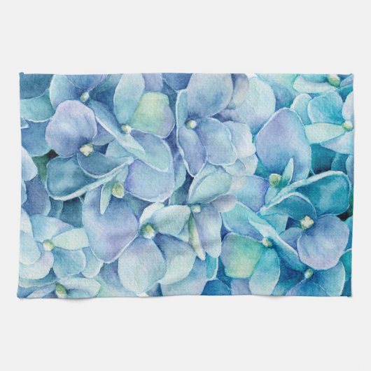 Blue Hydrangea Theedoek (Horizontaal)