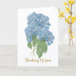 Blue Hydrangea Thinking of You Card Kaart