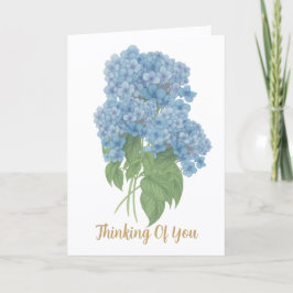 Blue Hydrangea Thinking of You Card Kaart