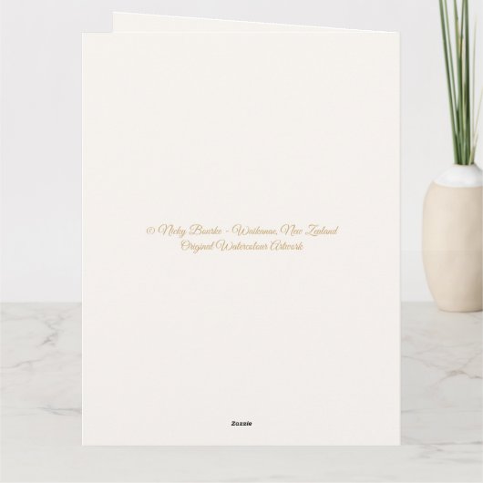 Blue Hydrangea Thinking of You | Printable Greetin Kaart (Achterkant)