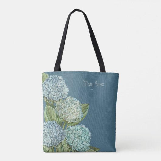 Blue Hydrangea Tote Bag (Achterkant)