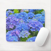 Blue Hydrangea Tuin Bloemen Bloemen Bloemen Bloeme Muismat (Met muis)