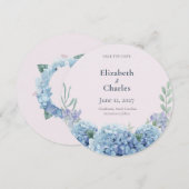 Blue Hydrangea Tuin Save the Date (Voorkant / Achterkant)
