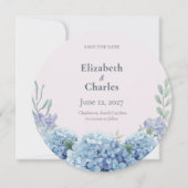 Blue Hydrangea Tuin Save the Date (Voorkant)