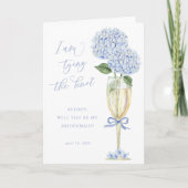 Blue Hydrangea Tying the Knot, Fotovoorstel Kaart (Voorkant)