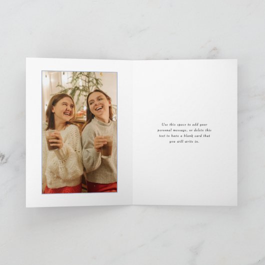 Blue Hydrangea Tying the Knot, Fotovoorstel Kaart (Binnen)