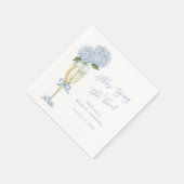 Blue Hydrangea Tying the Knot Personalized Servet (Hoek)